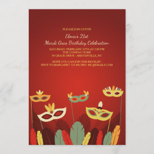 Carnival Masks Invitation