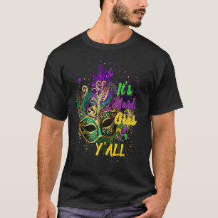 Carnival Masquerade Mask Mardi Gras Yall Cool T-Shirt