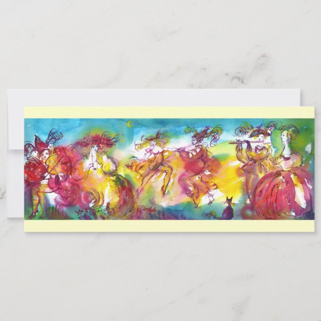 CARNIVAL NIGHT cream Invitation (Front)