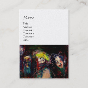 CARNIVAL NIGHT IN VENICE Venetian Masquerade Masks Business Card