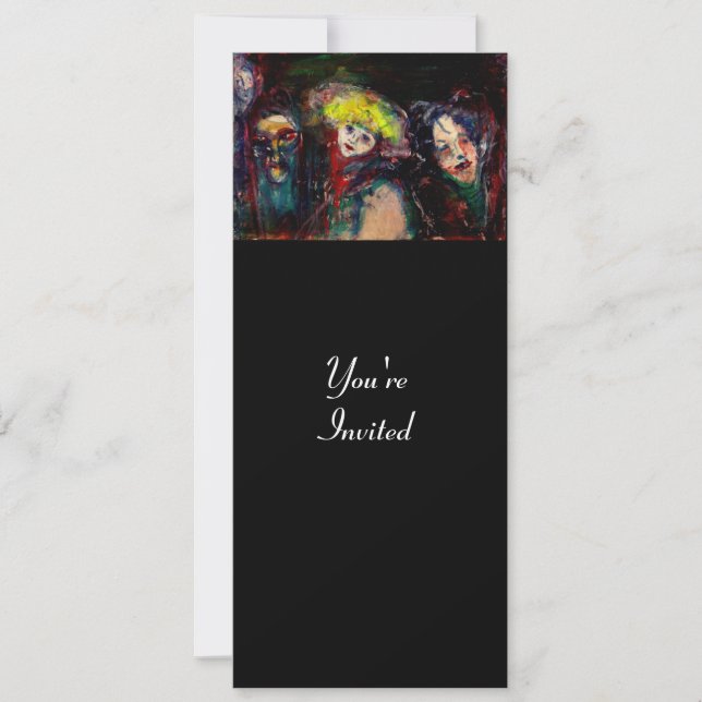 CARNIVAL NIGHT IN VENICE Venetian Masquerade Masks Invitation (Front)