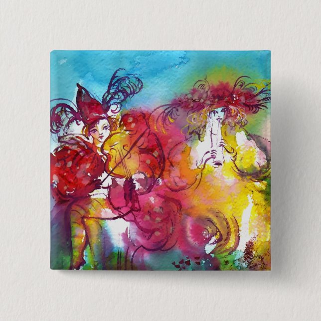 CARNIVAL NIGHT / Venetian Masquerade,Dance Music 15 Cm Square Badge (Front)