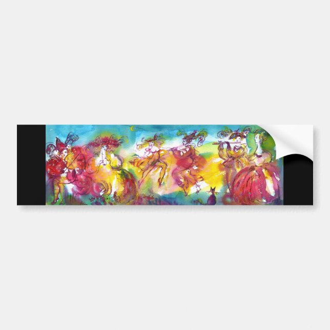 CARNIVAL NIGHT / Venetian Masquerade,Dance Music Bumper Sticker (Front)