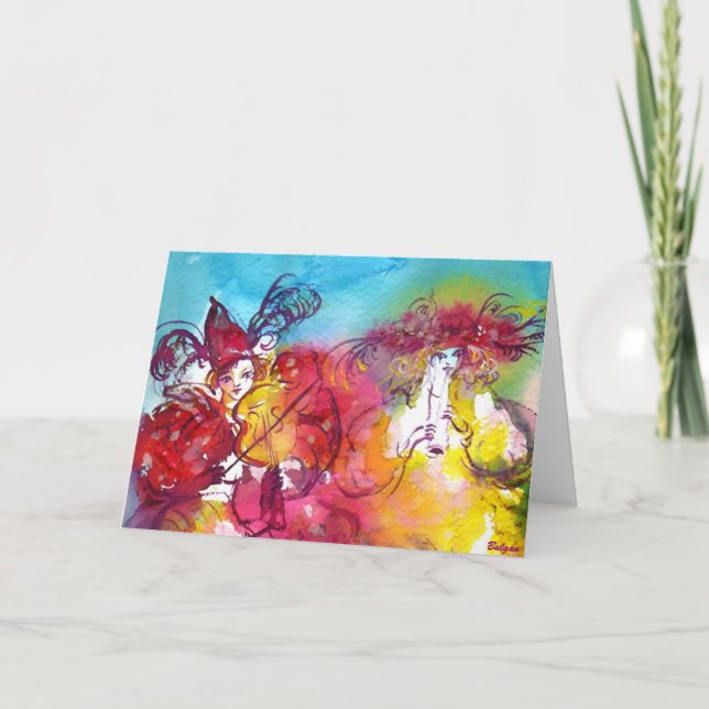 CARNIVAL NIGHT / Venetian Masquerade,,Dance Music Card (Front)