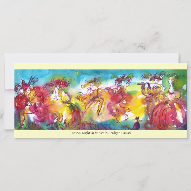 CARNIVAL NIGHT / Venetian Masquerade,Dance Music Invitation (Front)