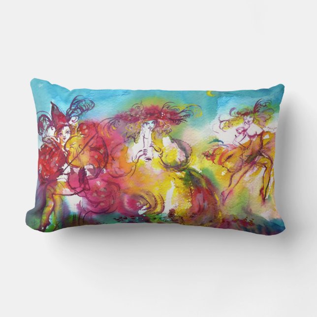 CARNIVAL NIGHT / Venetian Masquerade,Dance Music Lumbar Cushion (Front)