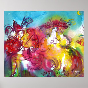CARNIVAL NIGHT / Venetian Masquerade,Dance Music Poster