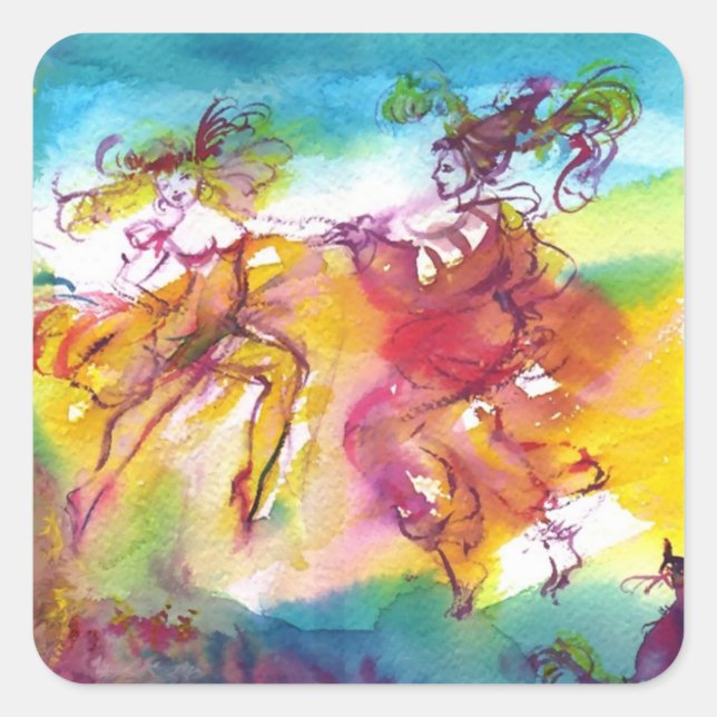 CARNIVAL NIGHT / Venetian Masquerade,Dance Music Square Sticker (Front)