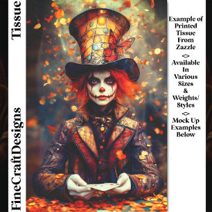 Carnival Noir Autumn Mad Hatter DW8BF Decoupage Tissue Paper