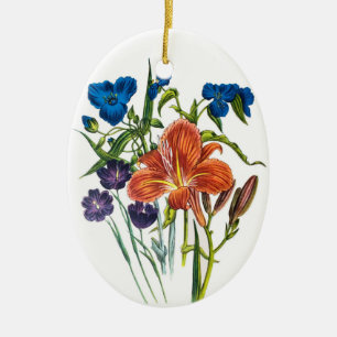 Carnival of flowers ceramic tree decoration