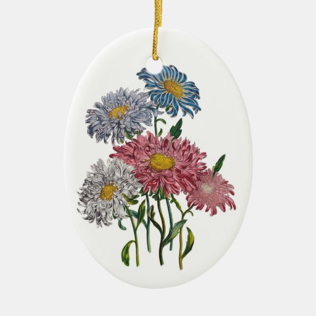 Carnival of flowers ceramic tree decoration (Front)