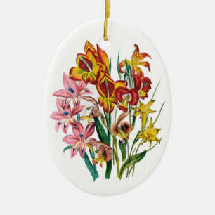 Carnival of flowers ceramic tree decoration