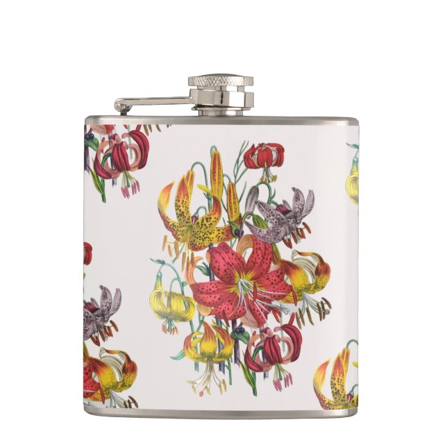 Carnival of flowers hip flask (Front)