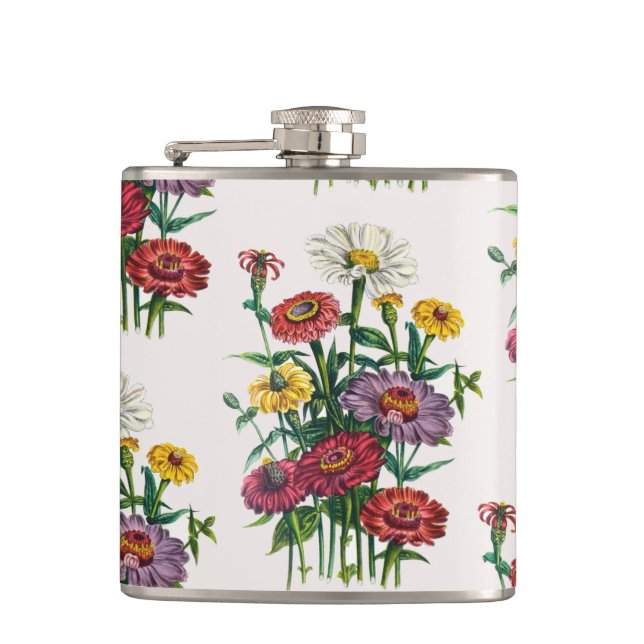 Carnival of flowers hip flask (Front)