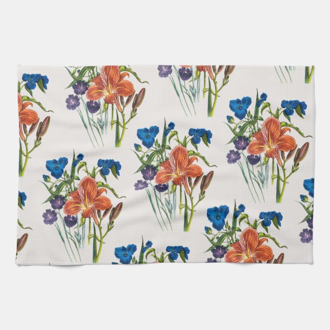Carnival of flowers tea towel (Horizontal)