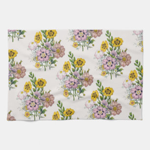 Carnival of flowers tea towel