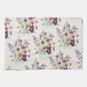 Carnival of flowers tea towel