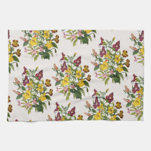 Carnival of flowers tea towel