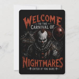 Carnival of Nightmares Halloween Party Invitation