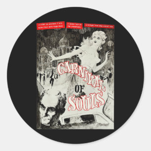 Carnival Of Souls Halloween Monster Poster Horror Classic Round Sticker