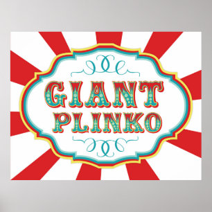 Carnival or Circus Giant Plinko Sign