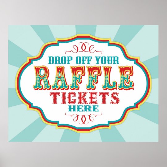 carnival or circus raffle ticket booth sign zazzle co uk raffle ticket poster