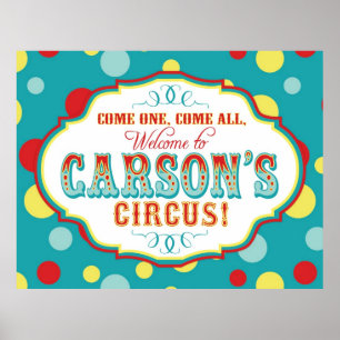 Carnival or Circus Welcome Sign Carson