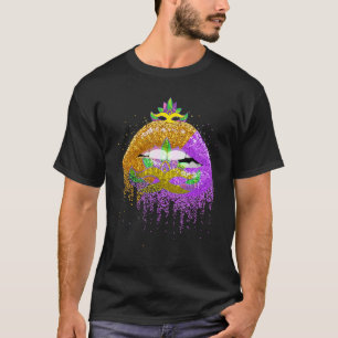 Carnival Party Costume Masquerade Lips Women Gift T-Shirt