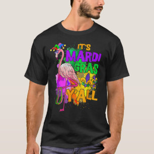 Carnival Party Gift Idea Flamingo Mardi Gras T-Shirt