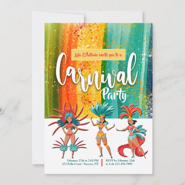Carnival Party Invitations (Front)