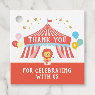 Carnival party tag, Circus Favour Tags