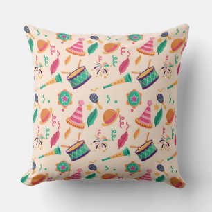 Carnival pattern cushion