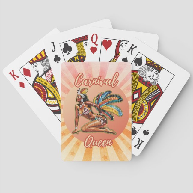Carnival Queen Caribbean Playing Cards (Back)