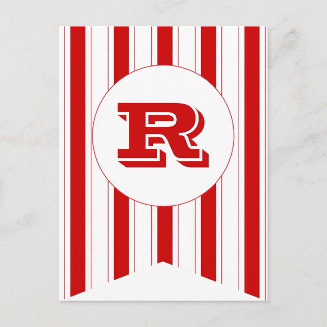 Carnival Red Party Flag Bunting Banner Post Card (Front)