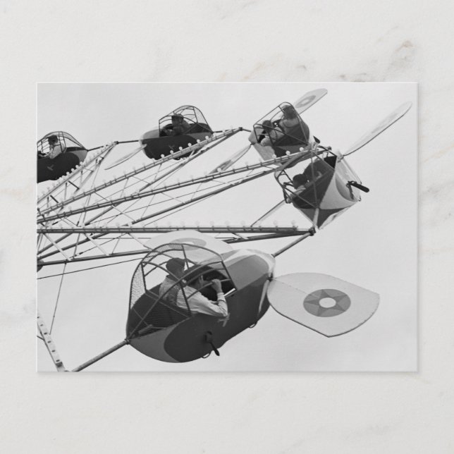 Carnival Ride, 1942 Postcard (Front)