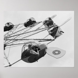 Carnival Ride, 1942. Vintage Photo Poster