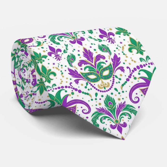 Carnival Royale Mardi Gras Tie (Rolled)