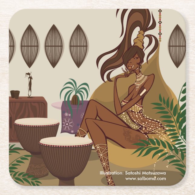 Carnival Square Paper Coaster (Front)