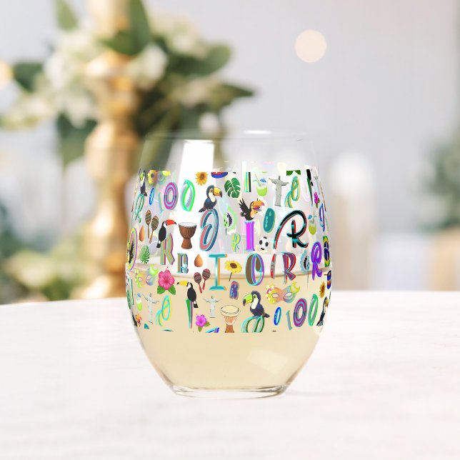 Carnival Stemless Wine Glass (Insitu (Wedding))