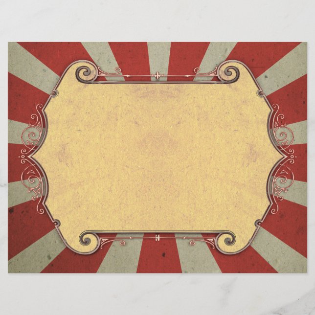 carnival template for vintage wedding (Front)