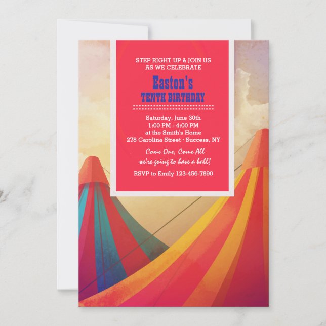 Carnival Tents Invitation (Front)