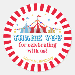 Carnival Theme Party Classic Round Sticker