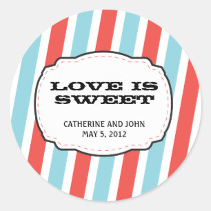 Carnival Themed Wedding Classic Round Sticker