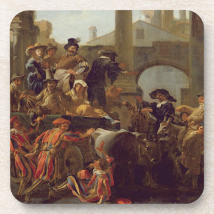 Carnival Time in Rome, 1653 (oil on canvas) Coaster