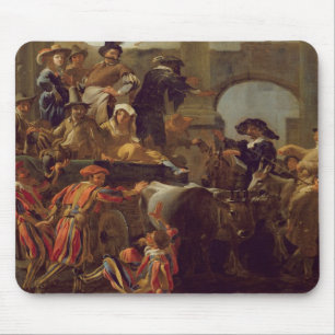 Carnival Time in Rome, 1653 (oil on canvas) Mouse Mat