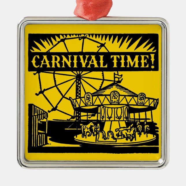 Carnival Time Metal Tree Decoration (Front)