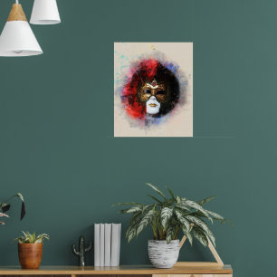 carnival venetian mask poster