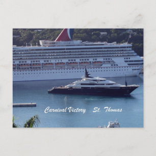 Carnival Victory  St. Thomas Postcard