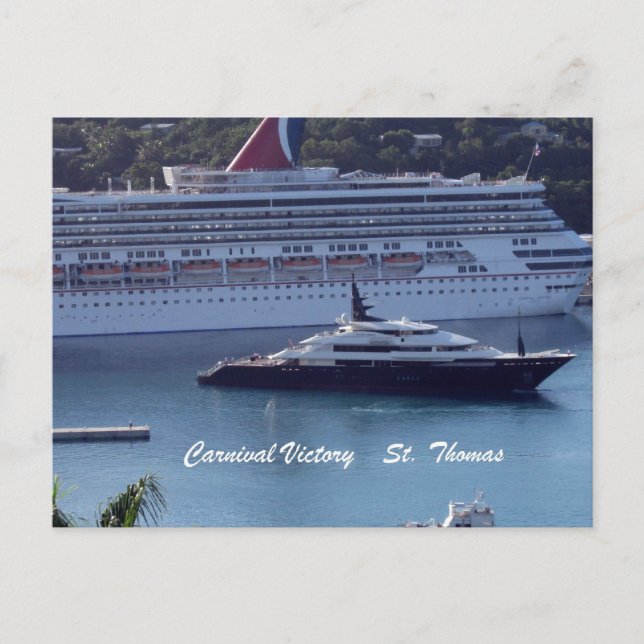 Carnival Victory  St. Thomas Postcard (Front)