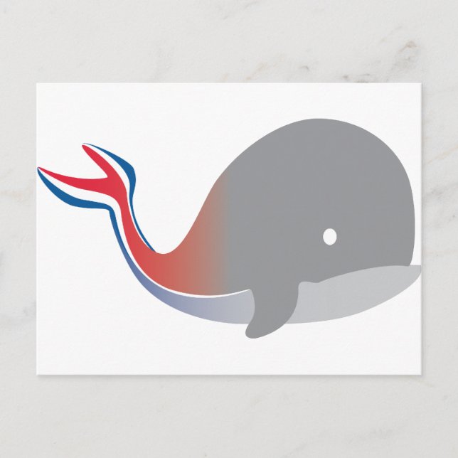 Carnival Whale Tail Cartoon Cruise Postcard (Front)